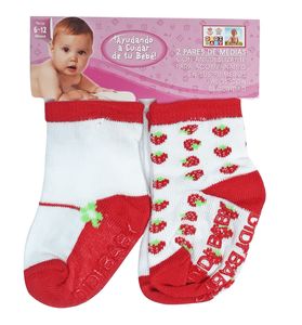 Set de medias de bebé Rojas